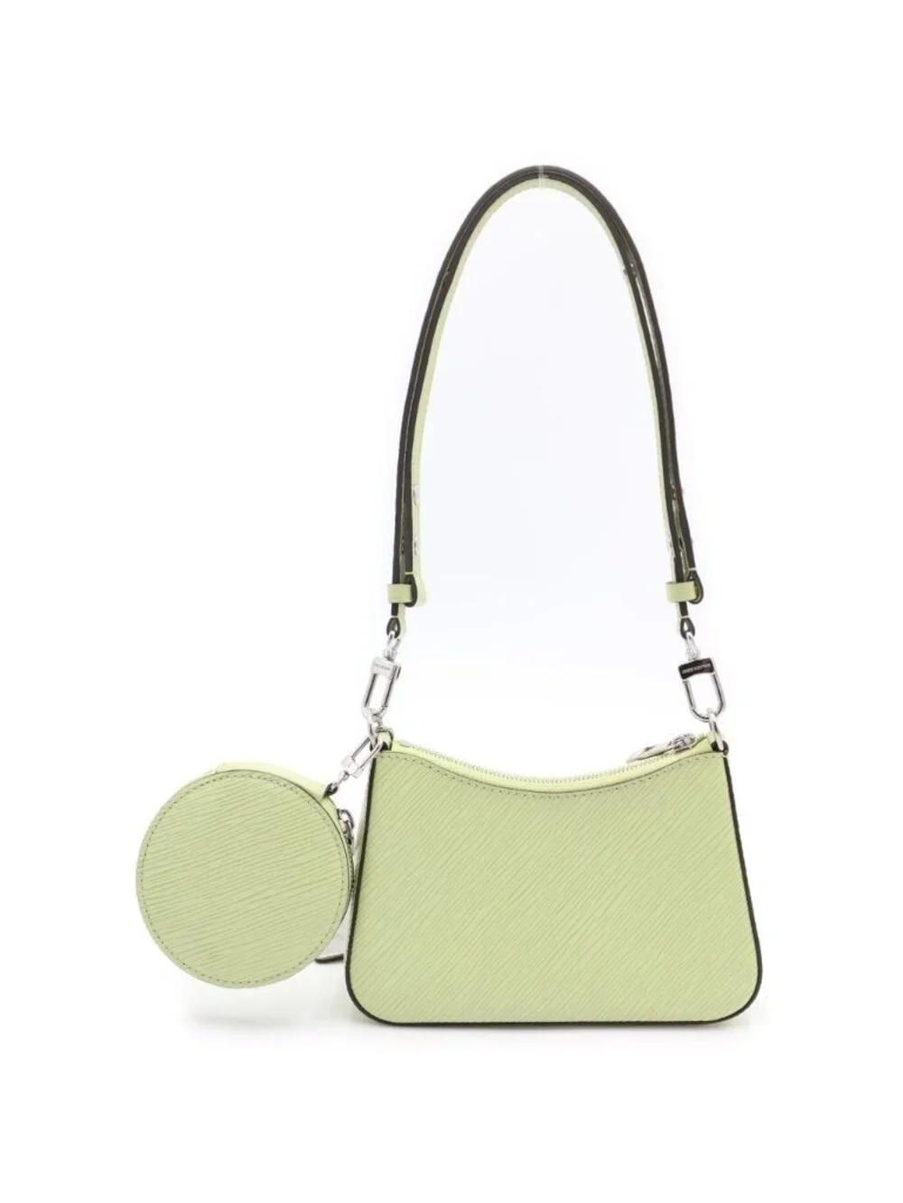 Louis Vuitton Epi Marais Rini Leather 2-Way Shoulder Bag Silver Light Green